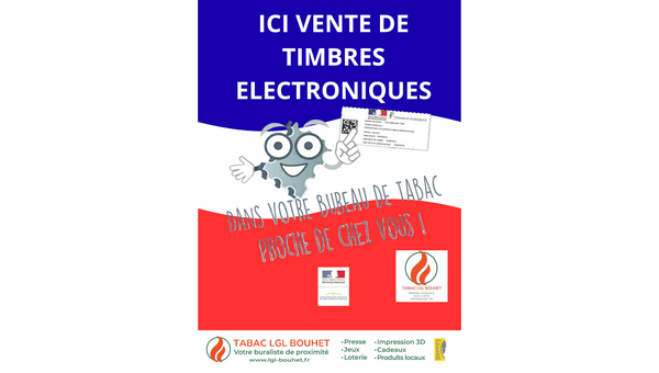 Nous sommes Point de Vente Agréé pour les timbres fiscaux