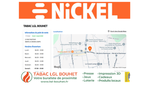 Point de vente Nickel