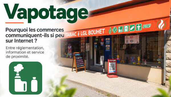 Vapotage : pourquoi les commerces spécialisés communiquent-ils si peu sur Internet ? Vapotage : pourquoi les commerces spécialisés communiquent-ils si peu sur Internet ?